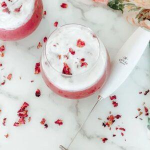 Hibiscus-milk-foam